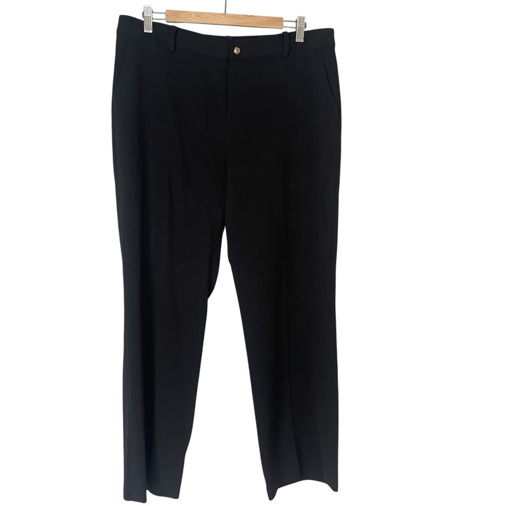 RALPH LAUREN Black 100% Wool Laine Casual DressโPants Straightโ Leg size 14P